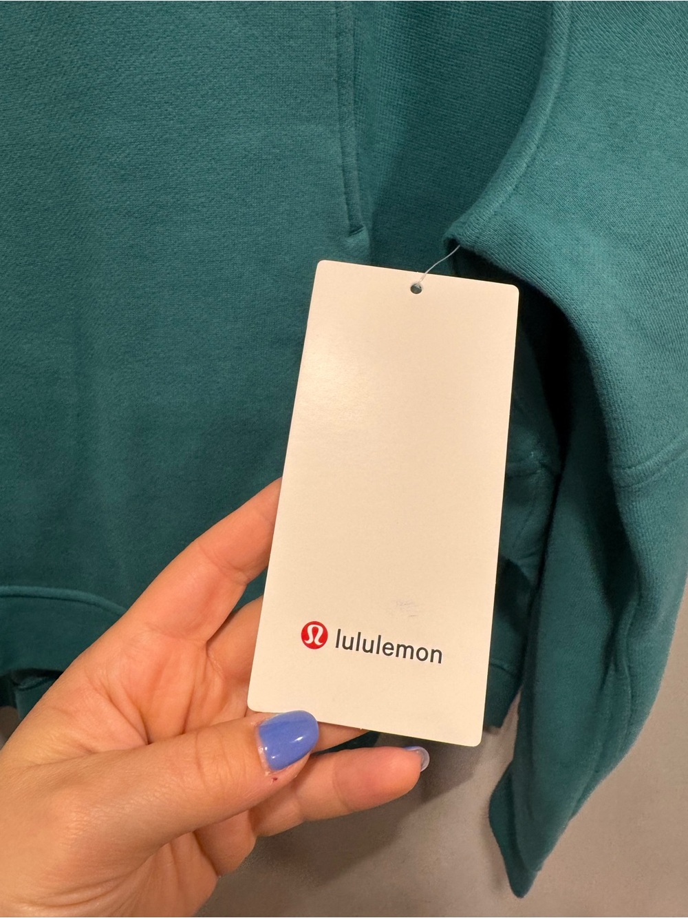 NWT Lululemon Scuba Oversized Side-Slit Hoodie in Teal Lagoon Size M/L - Picture 8 of 8
